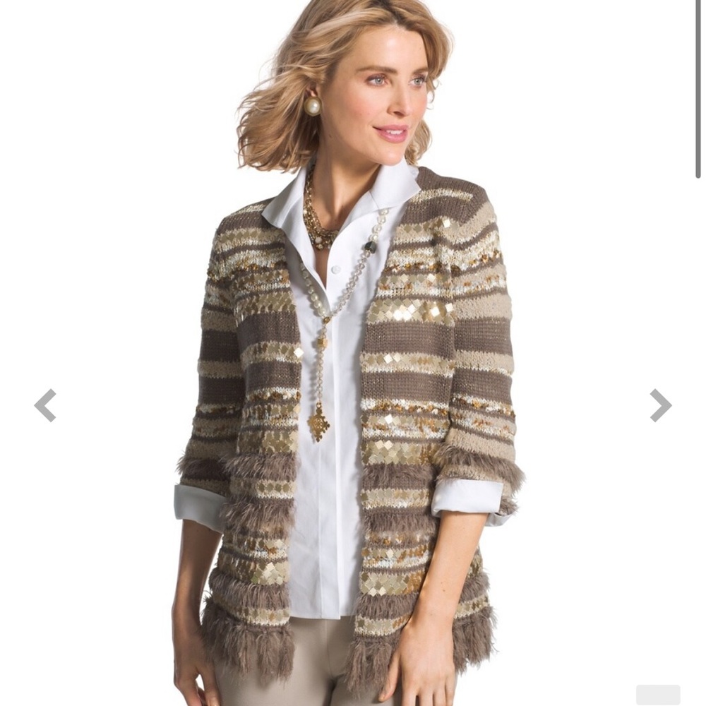 Chicos Greta Cardigan Size 2 Large